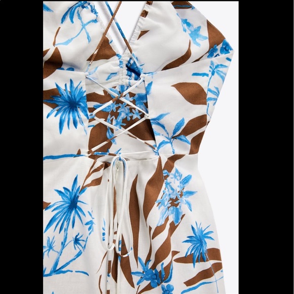 NWT Zara Printed Mini Dress - Picture 8 of 11